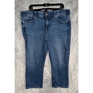 Torrid Crop Bombshell Skinny Premium Stretch Jeans Size 20 Blue Denim